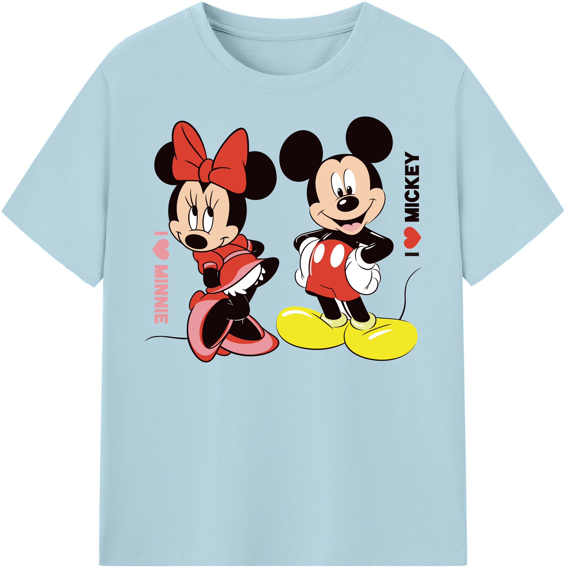 （画像用） ミッキーマウス Mickey Mouse 綿100％半袖Tシャツ（フロントプリント）